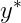 LaTeX: y^*